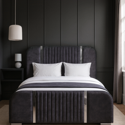 Luxury Mirror Sleigh Bed