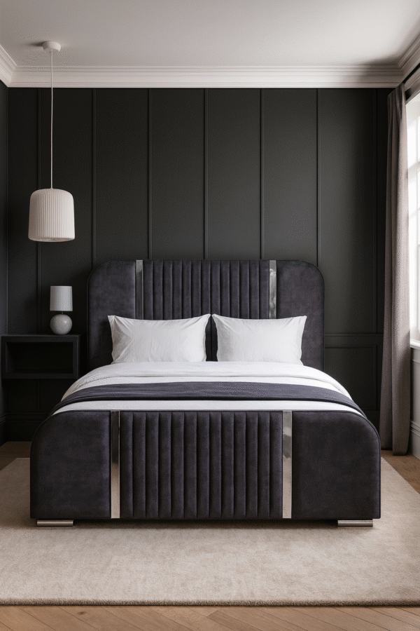 Luxury Mirror Sleigh Bed