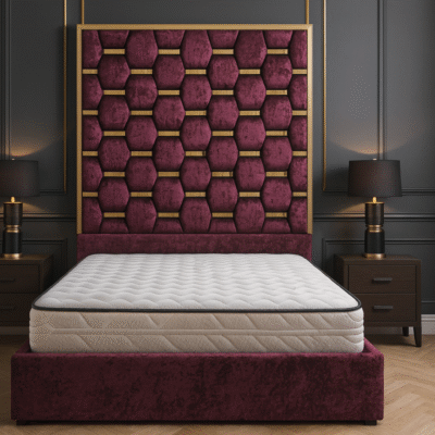 luxury gold stripes bed